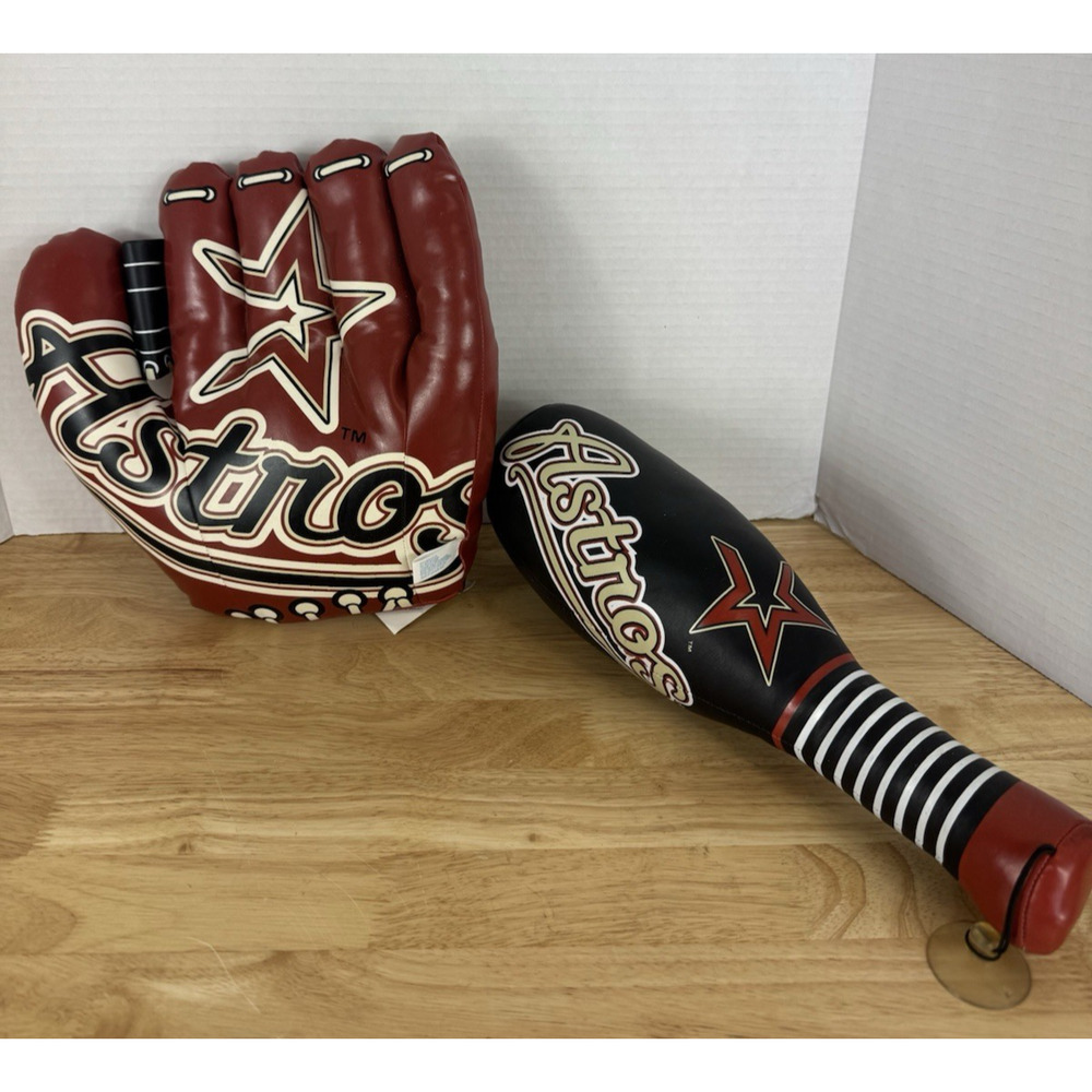 Houston Astros Plush Glove & Bat Good Stuff‎ Window Suction Cup Decoration